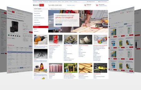 BuildPRO: строительные материалы, сантехника, электроинструмент. Готовый интернет магазин